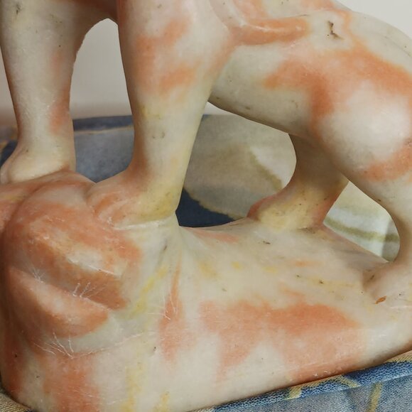 Red and White Jade Asian Tiger Sculpture - Picture 3 of 13